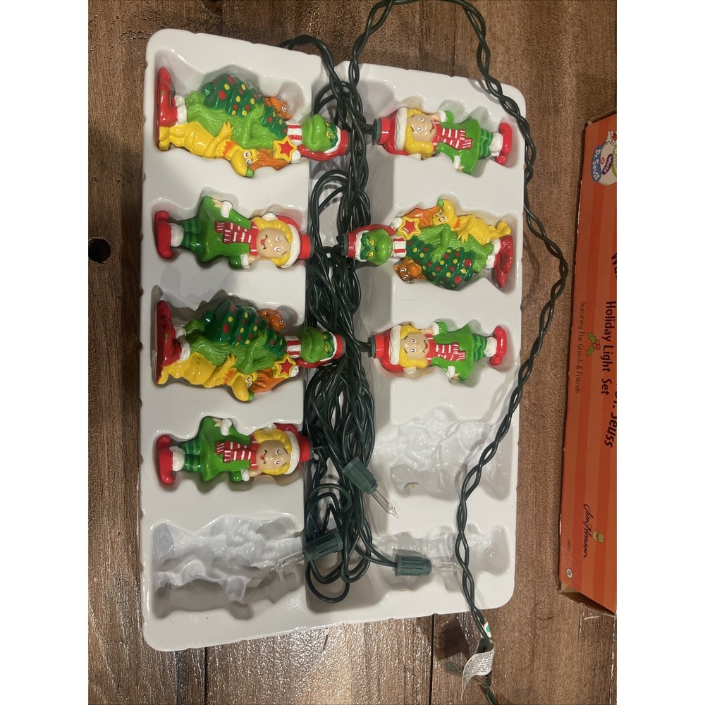 Dr. Seuss Holiday Christmas String Lights Set of 10 Wubbulous World Horton Decor